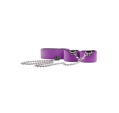 Reversible Collar and Wrist Cuffs - Purple